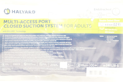 Halyard 240128-5 Multi-Access Port Closed Suction System 12F x 23.1inch